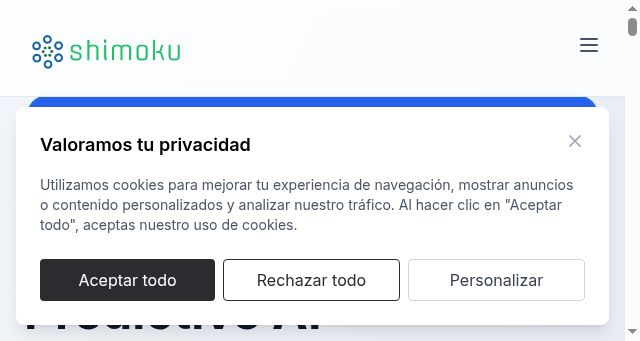 Screenshot of shimoku.com