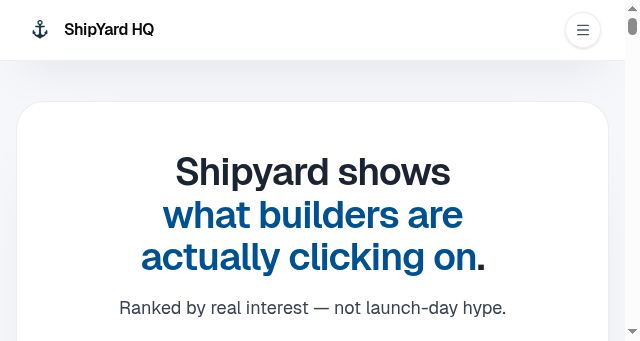 Screenshot of shipyardhq.dev