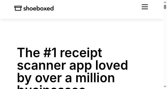 Screenshot of shoeboxed.com