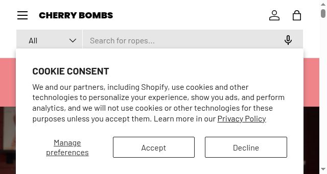 Screenshot of shopcherrybombs.com