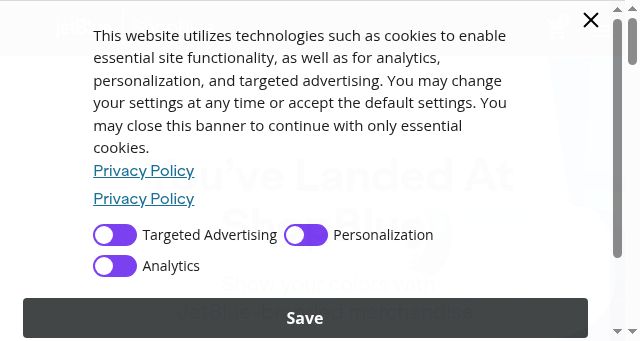 Screenshot of shopjetblue.com