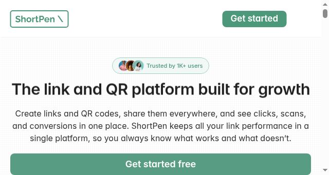 Screenshot of shortpen.com