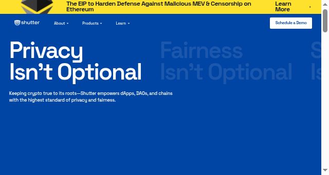 Screenshot of shutter.network