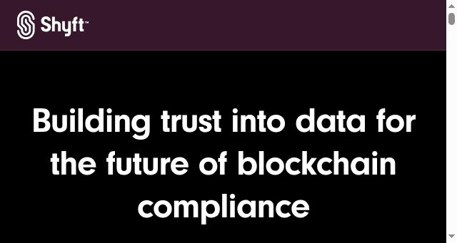 Screenshot of shyft.network