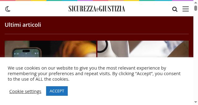 Screenshot of sicurezzaegiustizia.com