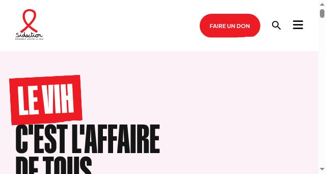 Screenshot of sidaction.org