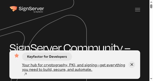 Screenshot of signserver.org