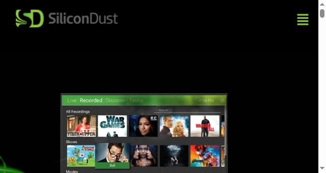 Screenshot of silicondust.com