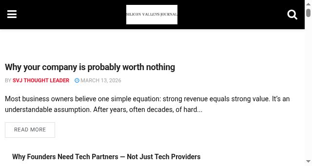 Screenshot of siliconvalleysjournal.com