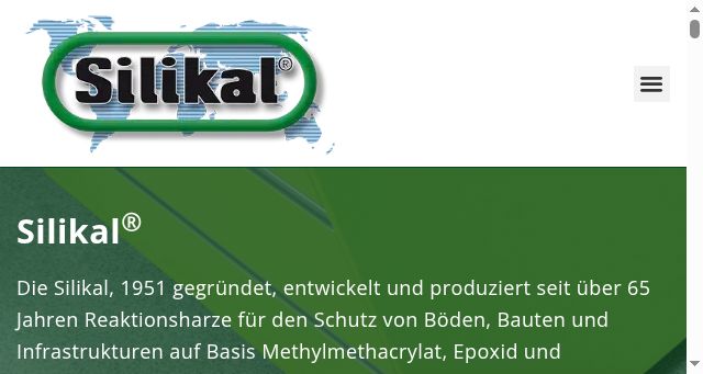 Screenshot of silikal.com