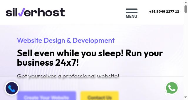 Screenshot of silverhost.in