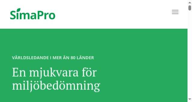 Screenshot of simapro.se