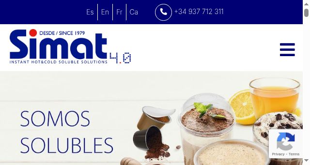 Screenshot of simatsolubles.com