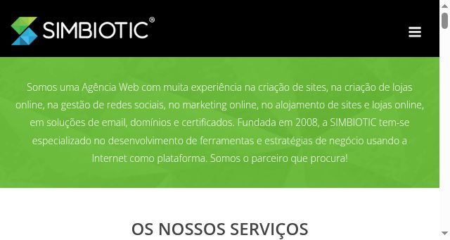 Screenshot of simbiotic.pt