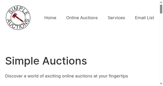 Screenshot of simpleauctions.ca