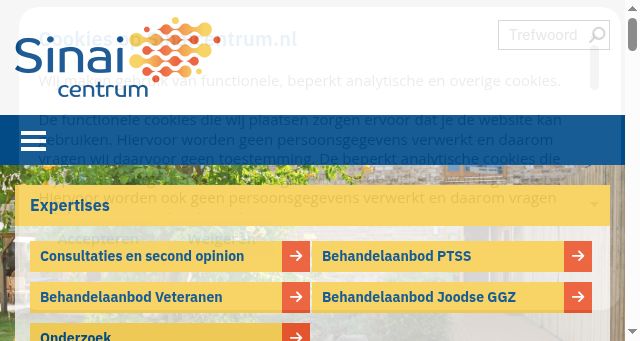 Screenshot of sinaicentrum.nl
