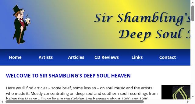 Screenshot of sirshambling.com