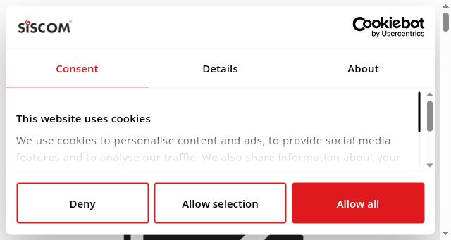Screenshot of siscom.es