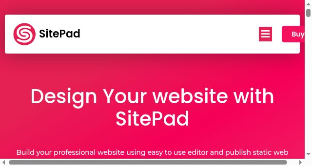 Screenshot of sitepad.com