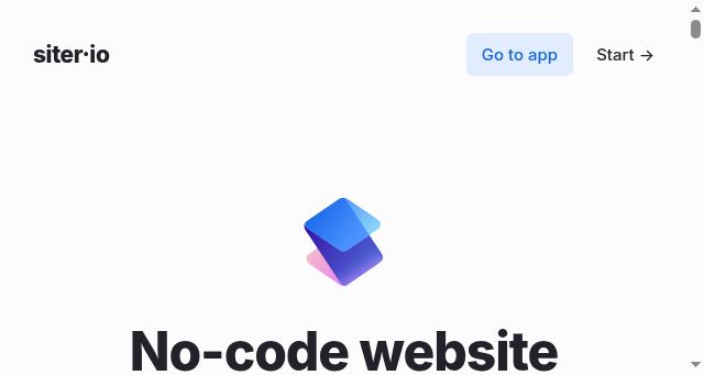Screenshot of siter.io