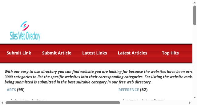 Screenshot of siteswebdirectory.com