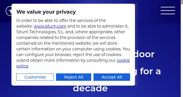 Screenshot of situm.com