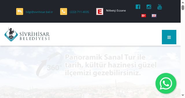 Screenshot of sivrihisar.bel.tr