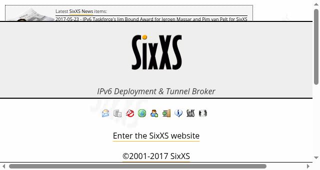 Screenshot of sixxs.net