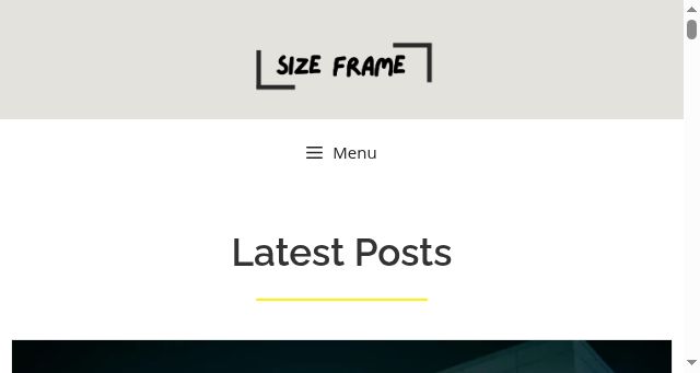 Screenshot of sizeframe.com