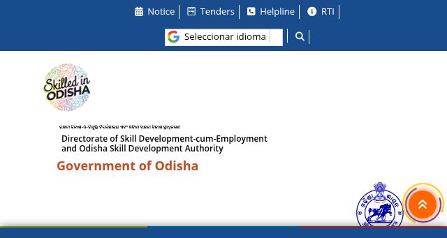 Screenshot of skillodisha.gov.in