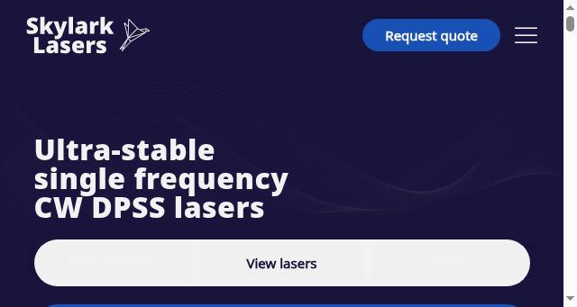 Screenshot of skylarklasers.com