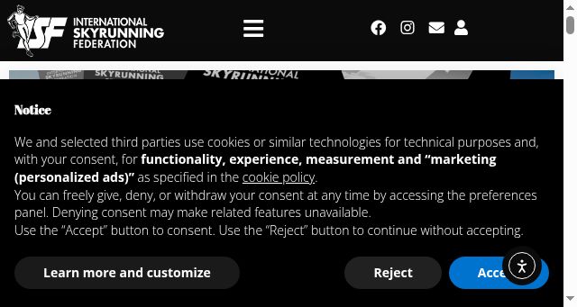 Screenshot of skyrunning.com
