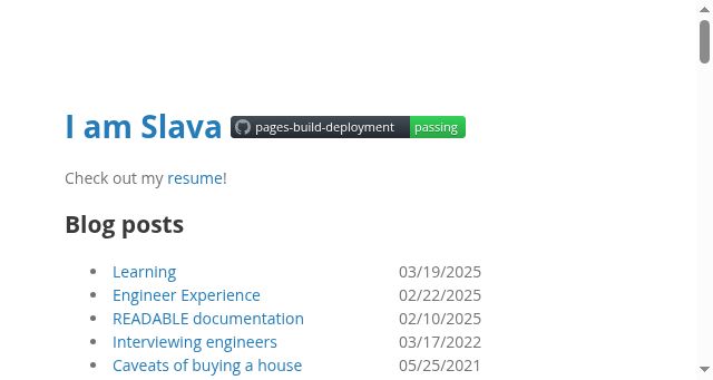 Screenshot of slava.lol