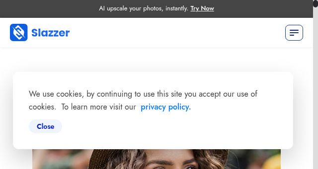 Screenshot of slazzer.com