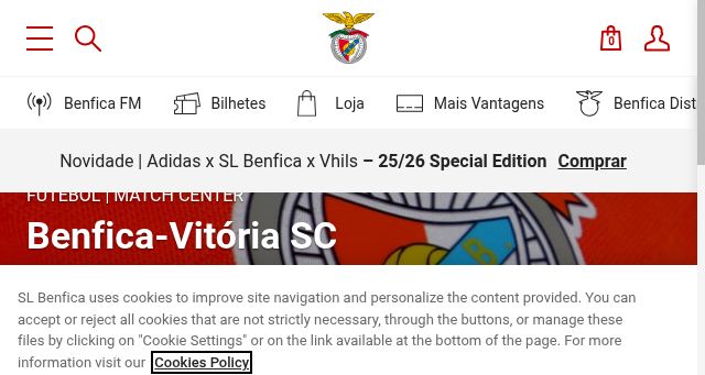 Screenshot of slbenfica.pt