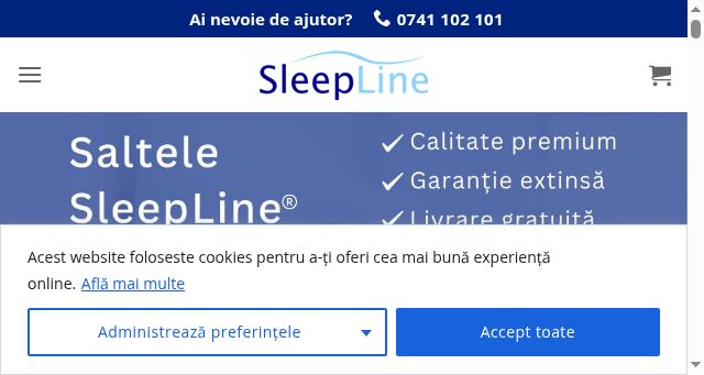 Screenshot of sleepline.ro
