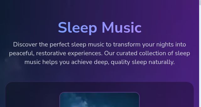 Screenshot of sleepmusics.org