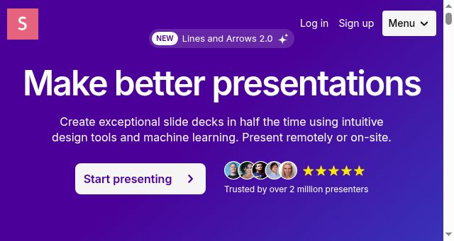 Screenshot of slides.com