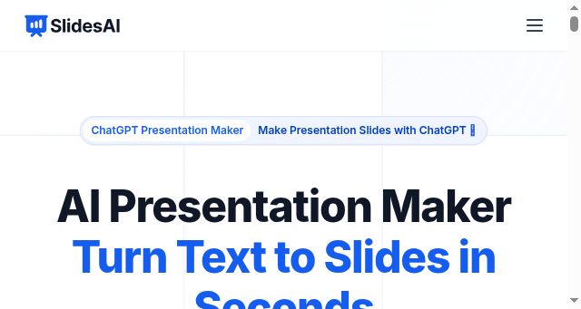 Screenshot of slidesai.io