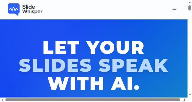 Screenshot of slidewhisper.com
