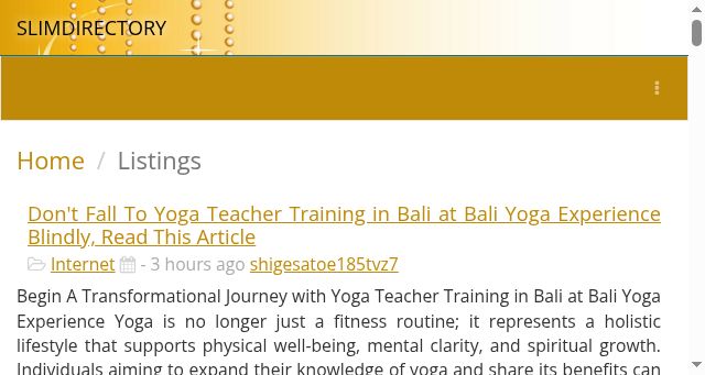 Screenshot of slimdirectory.com