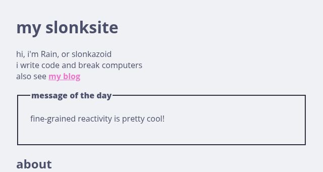 Screenshot of slonk.ing