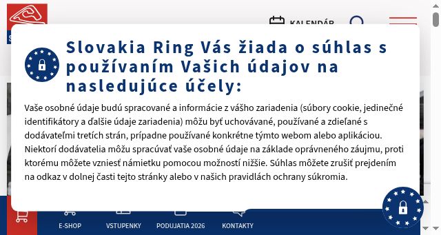 Screenshot of slovakiaring.sk