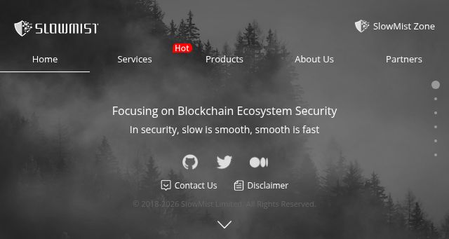 Screenshot of slowmist.com