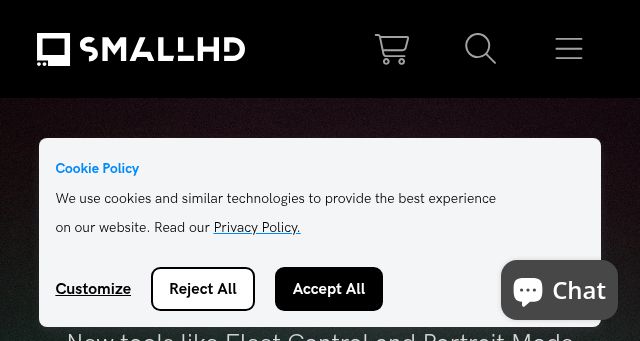 Screenshot of smallhd.com