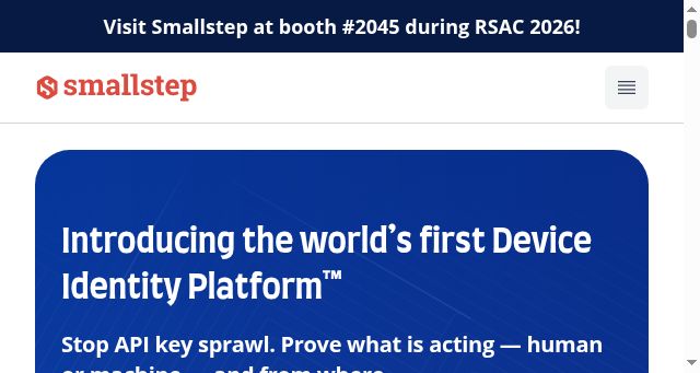 Screenshot of smallstep.com