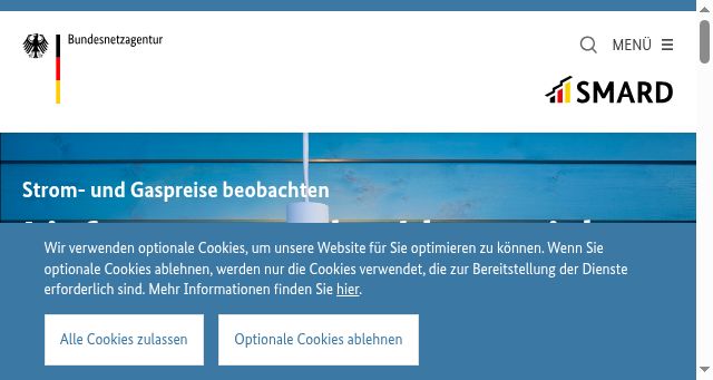 Screenshot of smard.de