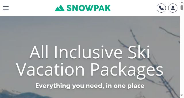 Screenshot of snowpak.com