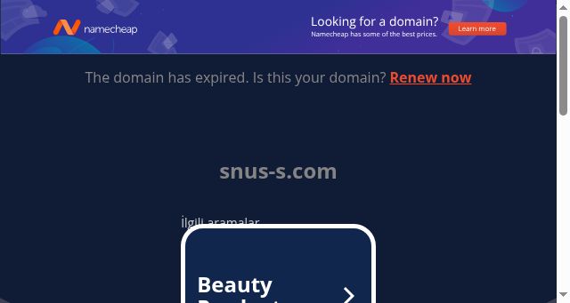 Screenshot of snus-s.com
