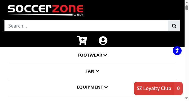 Screenshot of soccerzoneusa.com